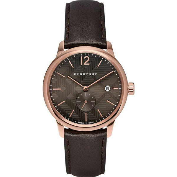 Burberry The Classic Leather Strap Brown Dial Men’s Watch BU10012 - Watch