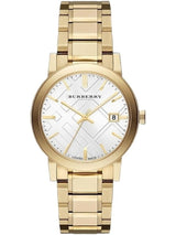 Burberry White Dial Yellow Gold-plated Stainless Steel Unisex Watch BU9003 - Watch