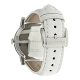 Burberry White Impressed Check Dial White Leather Strap Ladies Watch BU9128 - Watch