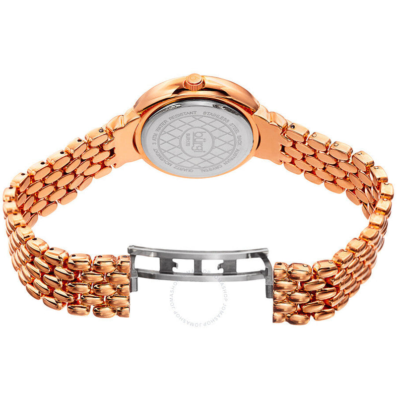 Burgi Argyle Style Crystal Rose Dial Ladies Watch BUR170RG - The Watches Men & Co #4
