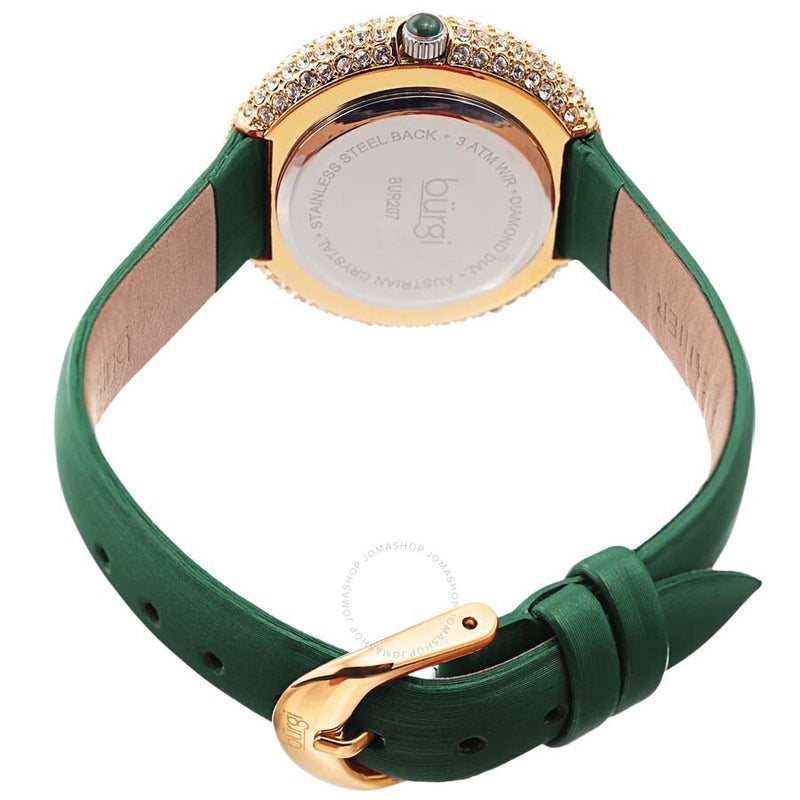 Burgi Argyle Style Quartz White Dial Ladies Watch BUR207GN - The Watches Men & Co #4