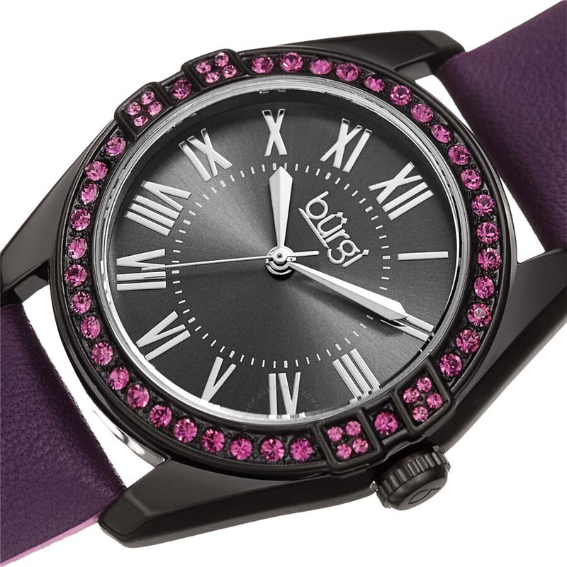 Burgi Black Dial Ladies Watch BUR206PU - The Watches Men & Co #2