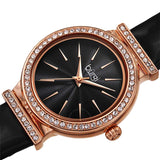 Burgi Black Dial Black Leather Ladies Watch BUR230BK - The Watches Men & Co #2