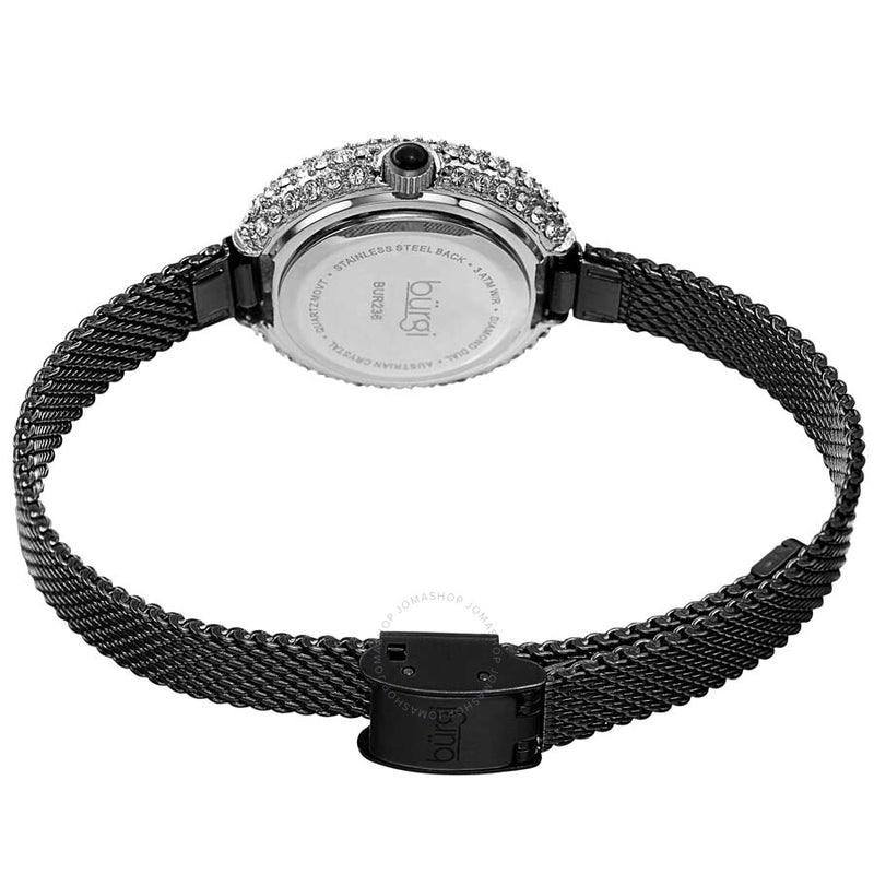 Burgi Diamond Black Dial Ladies Watch BUR236BKR - The Watches Men & Co #4