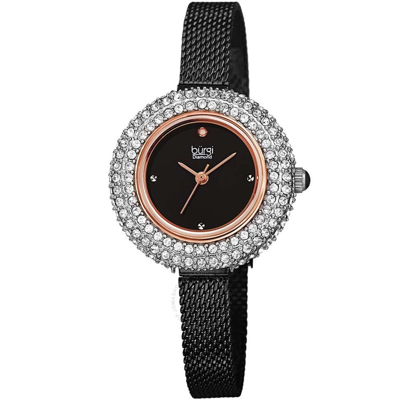 Burgi Diamond Black Dial Ladies Watch BUR236BKR - The Watches Men & Co