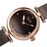 Burgi Black Dial Black-plated Mesh Ladies Watch BUR231GN - The Watches Men & Co #2