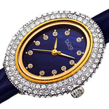 Burgi Crystal Blue Dial Blue leather Ladies Watch BUR234BU - The Watches Men & Co #2
