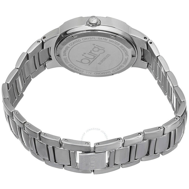 Burgi Blue Mother of Pearl Diamond Dial Ladies Watch BUR093BU - The Watches Men & Co #3