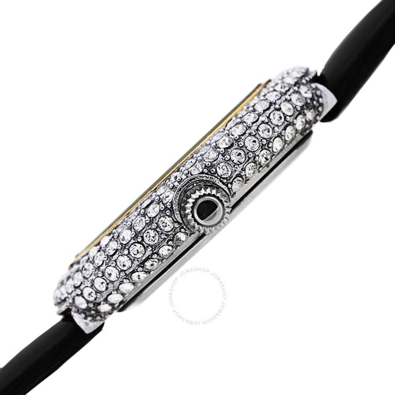 Burgi Crystal Black Dial Black Leather Ladies Watch BUR234BK - The Watches Men & Co #3