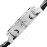 Burgi Crystal Chronograph Black Leather Mother of Pearl Dial Ladies Watch BUR089BK - The Watches Men & Co #4