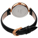 Burgi Crystal Silver Dial Black Leather Ladies Watch BUR235BKR - The Watches Men & Co #4