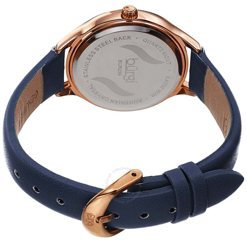 Burgi Crystal White Dial Ladies Watch BUR239BU - The Watches Men & Co #4