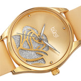 Burgi Diamond Accented Flower Quartz Ladies Watch BUR189YG - The Watches Men & Co #2