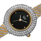 Burgi Diamond Crystal Black Dial Ladies Watch BUR236TTG - The Watches Men & Co #2