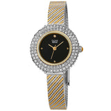 Burgi Diamond Crystal Black Dial Ladies Watch BUR236TTG - The Watches Men & Co
