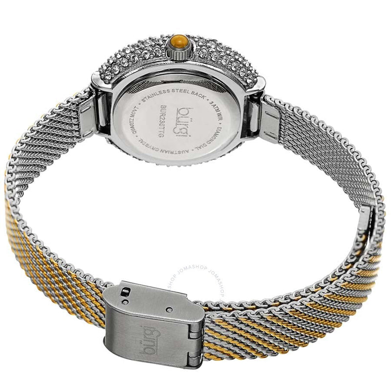 Burgi Diamond Crystal Black Dial Ladies Watch BUR236TTG - The Watches Men & Co #4