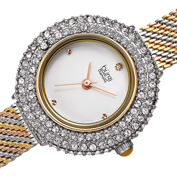Burgi Diamond Crystal Ladies Watch BUR236TRI - The Watches Men & Co #2