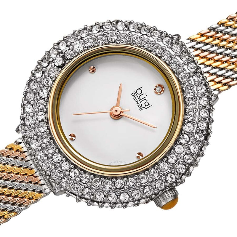 Burgi Diamond Crystal Ladies Watch BUR236TRI - The Watches Men & Co #2