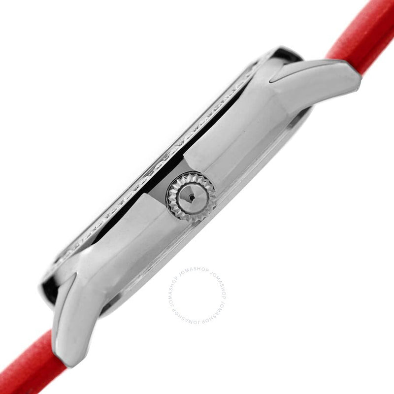 Burgi Diamond White Dial Red Leather Ladies Watch BUR221RD - The Watches Men & Co #3