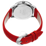 Burgi Diamond White Dial Red Leather Ladies Watch BUR221RD - The Watches Men & Co #4