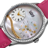 Burgi Dual Time Quartz Crystal White Dial Ladies Watch BUR184PK - The Watches Men & Co #2