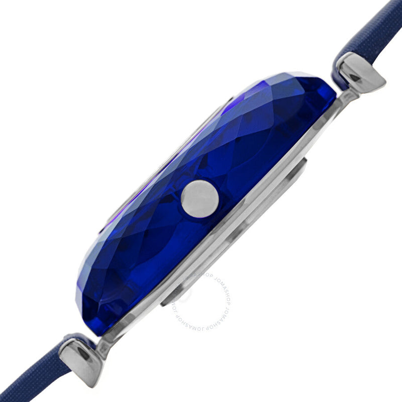 Burgi Faceted Crystal Bezel Diamond Blue Dial Ladies Watch BUR252BU - The Watches Men & Co #3