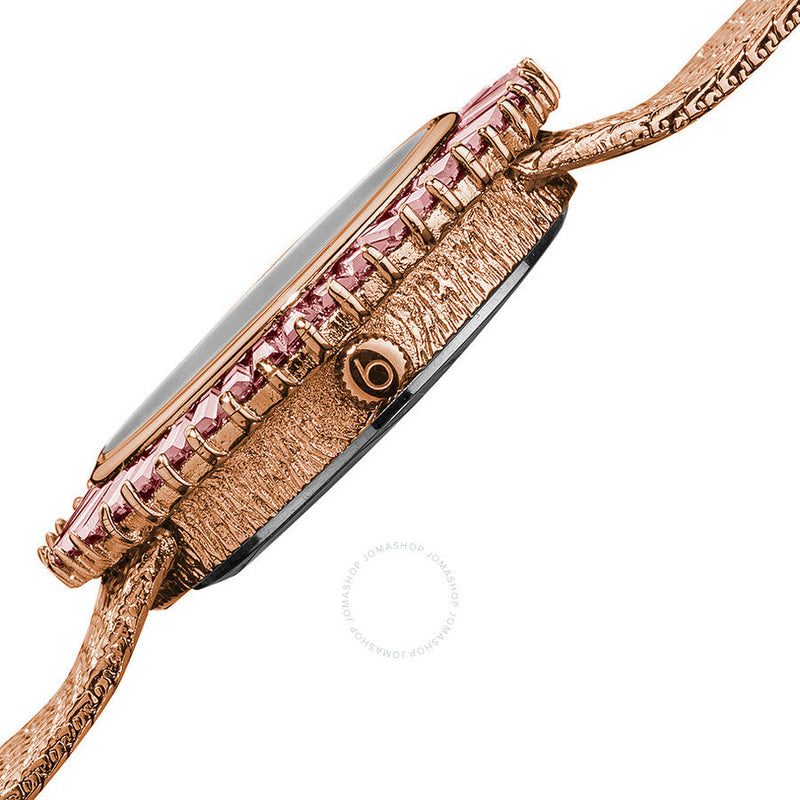 Burgi Faceted Crystal Bezel Mother of Pearl Dial Ladies Watch BUR076PK - The Watches Men & Co #4