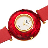 Burgi Faceted Crystal Bezel Quartz Diamond Ladies Watch BUR252RD - The Watches Men & Co #2