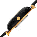 Burgi Faceted Crystal Bezel Quartz Diamond Silver Dial Ladies Watch BUR252BK - The Watches Men & Co #3