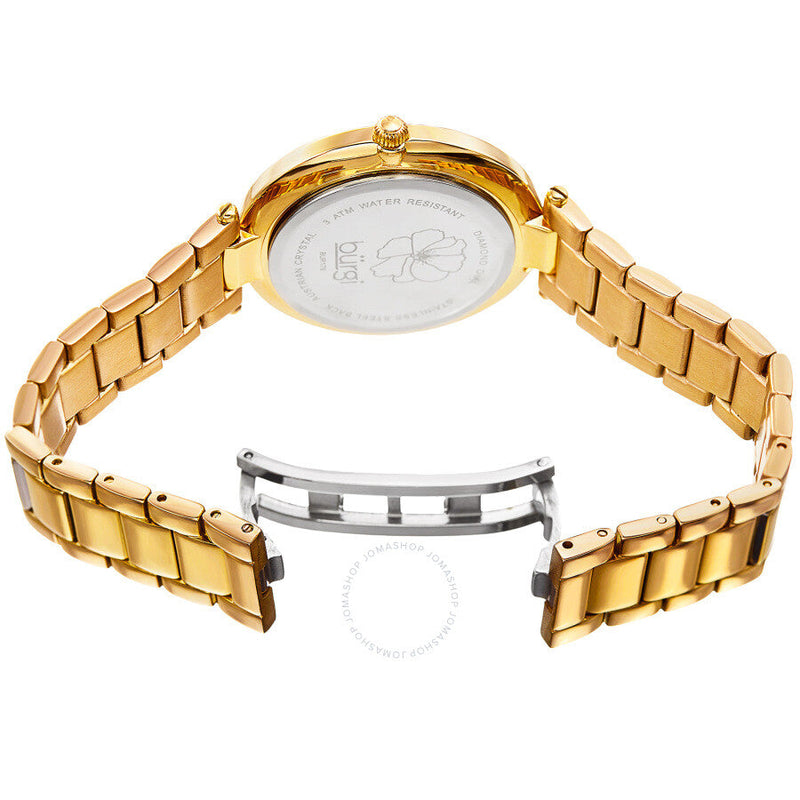 Burgi Flower Marker Diamond Crystal Ladies Watch BUR179YG - The Watches Men & Co #4