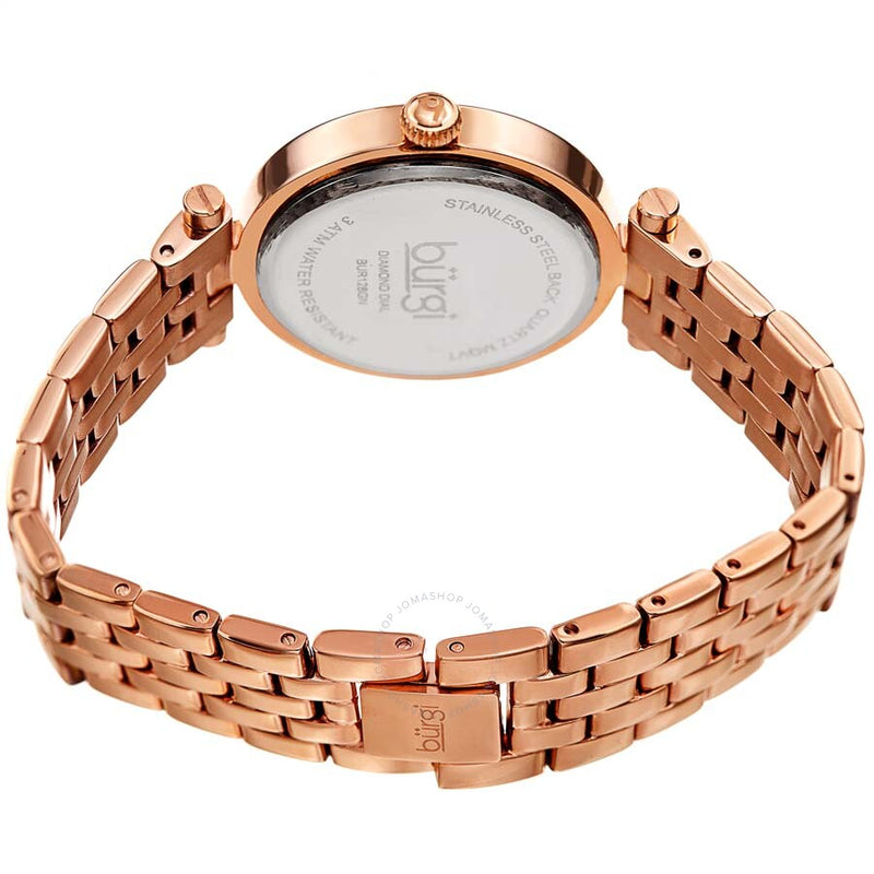 Burgi Flower Marker Quartz Diamond Ladies Watch BUR223RG - The Watches Men & Co #4