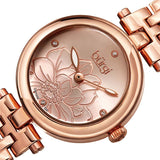Burgi Flower Marker Quartz Diamond Ladies Watch BUR223RG - The Watches Men & Co #2