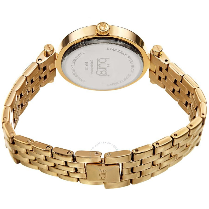 Burgi Flower Marker Quartz Diamond Red Dial Ladies Watch BUR223YGR - The Watches Men & Co #4