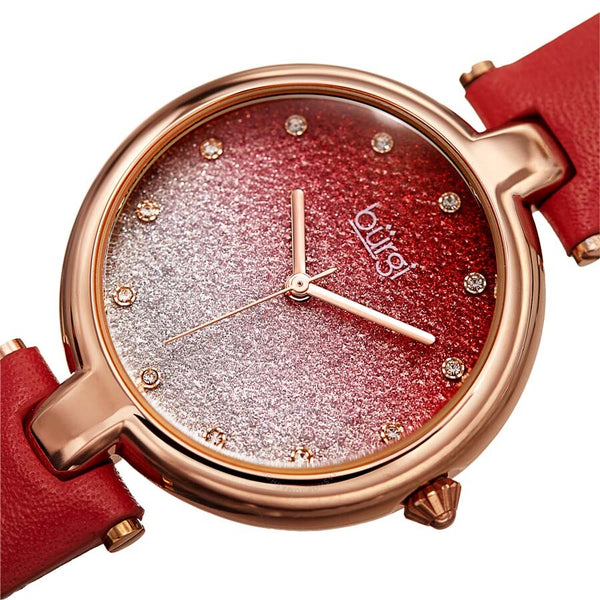 Burgi Glitter Ombre Swarovski Crystal Dial Ladies Watch - The Watches Men & Co #2