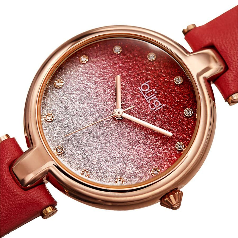 Burgi Glitter Ombre Swarovski Crystal Dial Ladies Watch - The Watches Men & Co #2