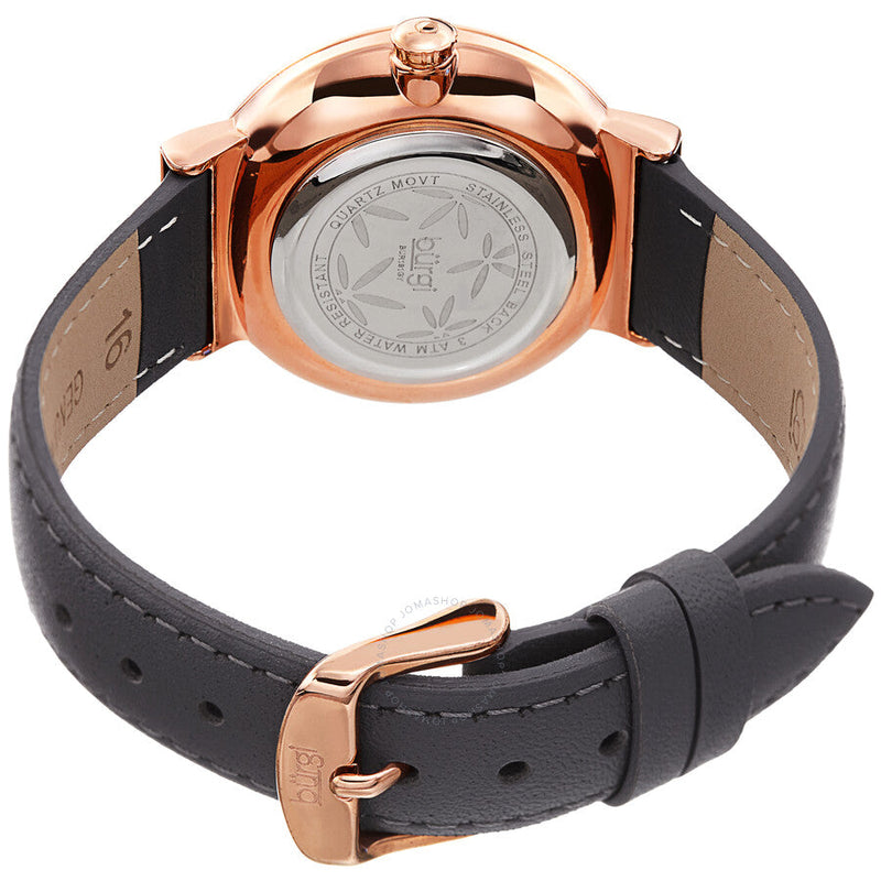 Burgi Grey Dial Grey Leather Ladies Watch BUR191GY - The Watches Men & Co #3