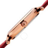 Burgi Ladies Engraved Argyle Diamond Dial Genuine Leather Strap Watch - The Watches Men & Co #3