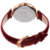 Burgi Ladies Engraved Argyle Diamond Dial Genuine Leather Strap Watch - The Watches Men & Co #4