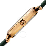 Burgi Ladies Engraved Argyle Diamond Green Dial Green Leather Strap Watch - The Watches Men & Co #3