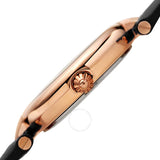 Burgi Ladies Glitter Ombre Swarovski Crystal Dial Black Leather Strap Watch - The Watches Men & Co #3