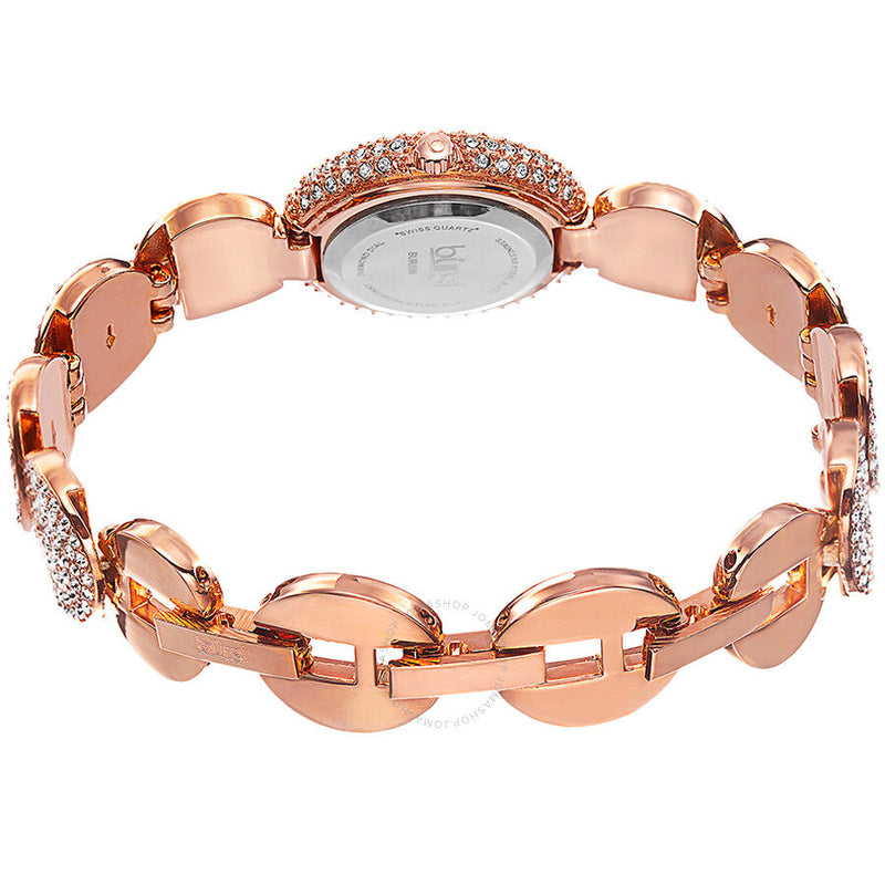 Burgi Mother of Pearl Diamond Dial Silver-tone Base Metal Ladies Watch BUR109RG - The Watches Men & Co #4