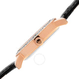 Burgi Mother of Pearl Pattern Dial Black Leather Ladies Watch BUR096RG - The Watches Men & Co #4