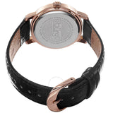 Burgi Mother of Pearl Pattern Dial Black Leather Ladies Watch BUR096RG - The Watches Men & Co #3