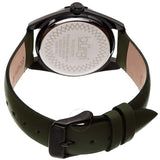 Burgi Olive Green Dial Black Leather Ladies Watch BUR206GN - The Watches Men & Co #4