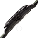 Burgi Olive Green Dial Black Leather Ladies Watch BUR206GN - The Watches Men & Co #3