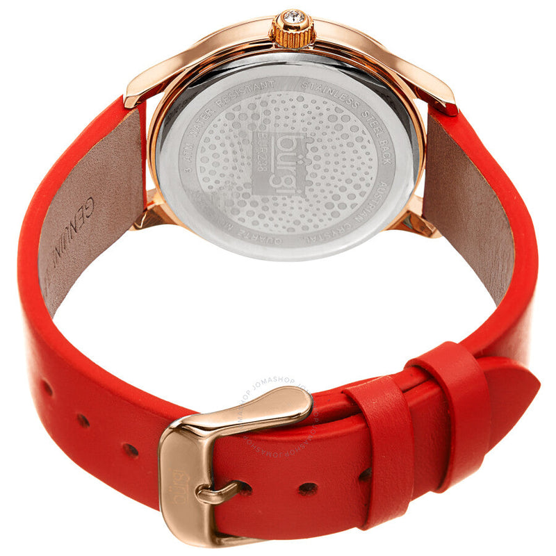 Burgi Pebble Style Quartz White Dial Ladies Watch BUR238RD - The Watches Men & Co #4