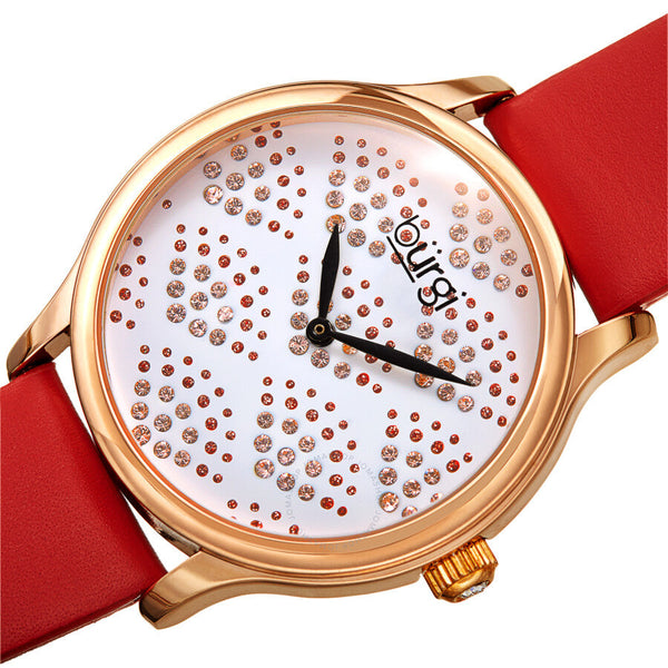 Burgi Pebble Style Quartz White Dial Ladies Watch BUR238RD - The Watches Men & Co #2