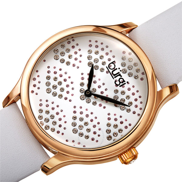 Burgi Pebble Style Quartz White Dial Ladies Watch BUR238WTR - The Watches Men & Co #2