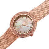 Burgi Pink Mother of Pearl Diamond Dial Ladies Watch BUR097RG - The Watches Men & Co #2