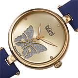 Burgi Pretty Butterfly Quartz Diamond Ladies Watch BUR233YGBU - The Watches Men & Co #2